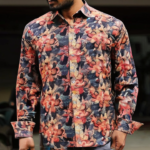 299 Rs Only Flower Style Casual Men Shirt Long Sleeve Thesparkshop.in